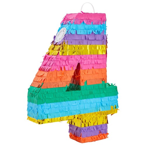 Blue panda number pinata - blue,